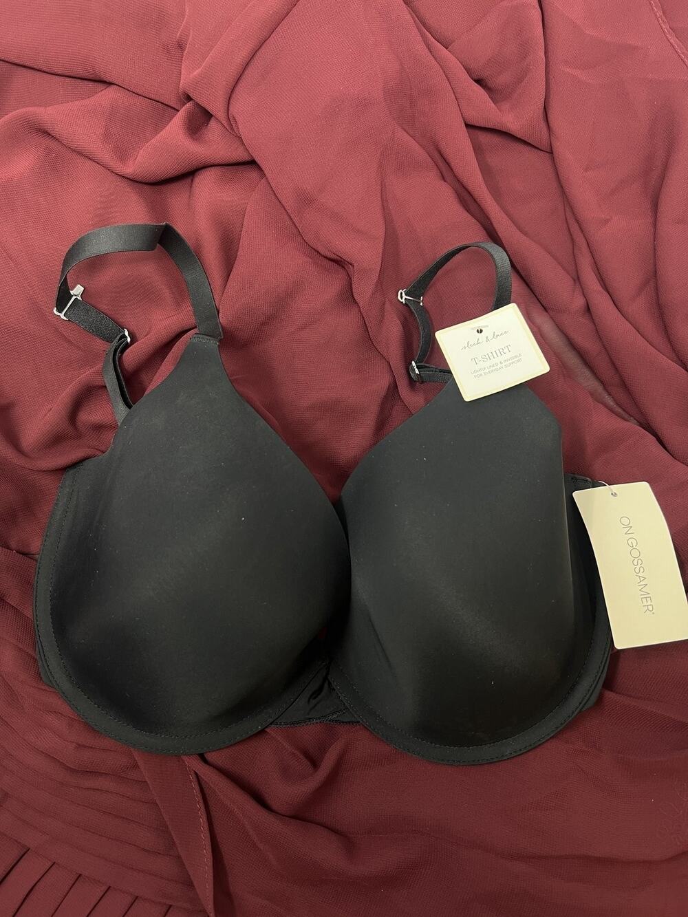 On Gossamer NWT US 30G Black G3200 Sleek Micro T-Shirt Bra